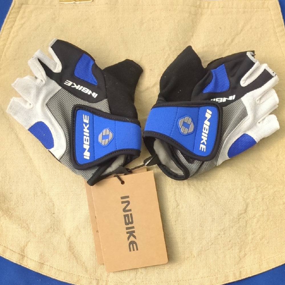 INBIKE Blue and Black Cycling Gloves
